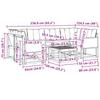 Outdoor Sofa Set with Cushions 7 pcs Natural and Black