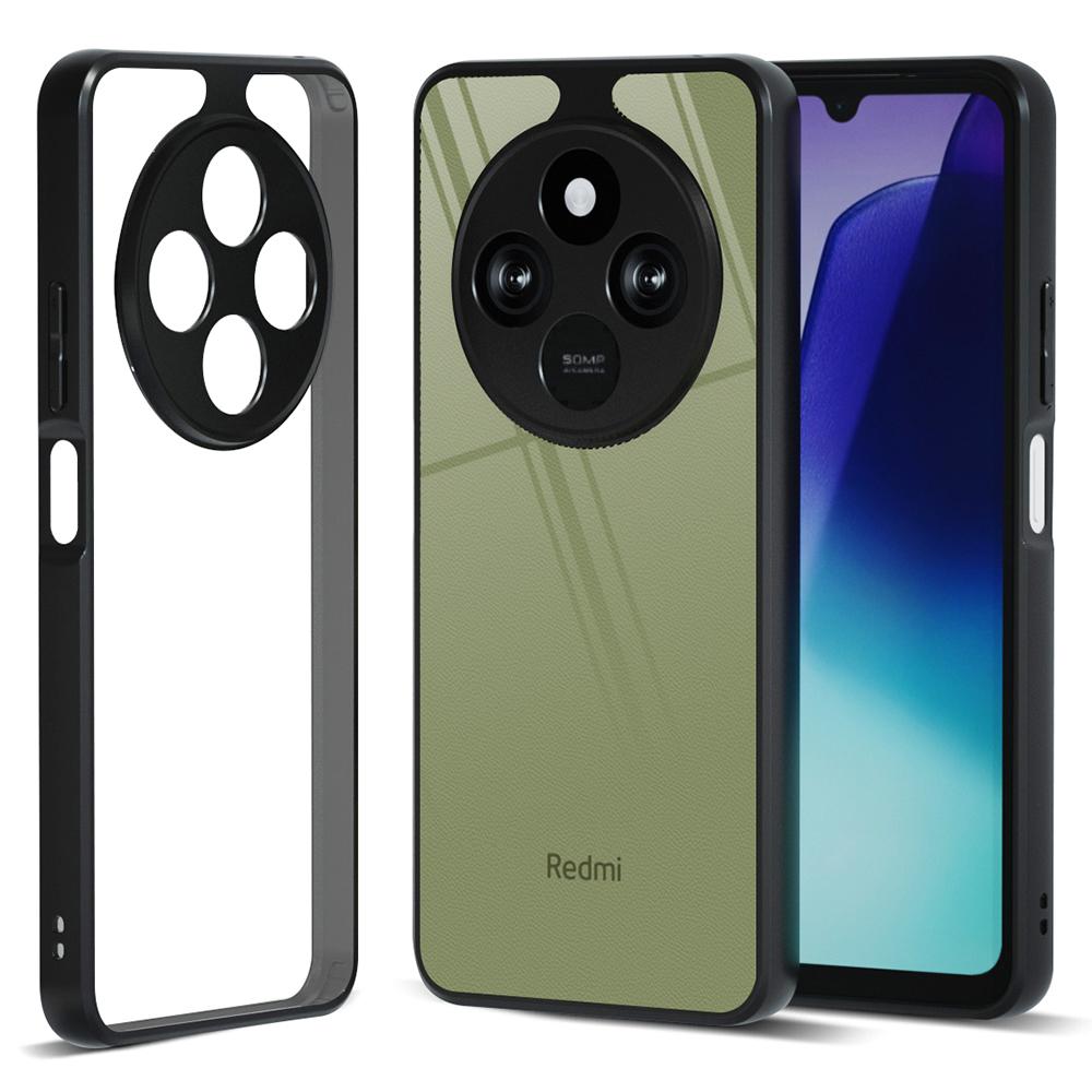 

IBMRS For Xiaomi Redmi 14C 4G Case TPU+PC Heavy Duty Shockproof Phone Cover Camera Protection Transparent Black