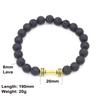 Volcanic Rock 8MM Lava Dumbbell Bracelet for Essential Oils