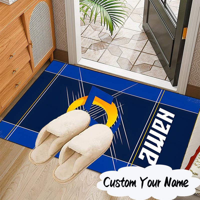 Custom Name Los Angeles Team Spirit Rug for Living Room, Game Rooms, Office, Bedroom, Floor Mat Playful Design, Fan Gifts Christmas Decor