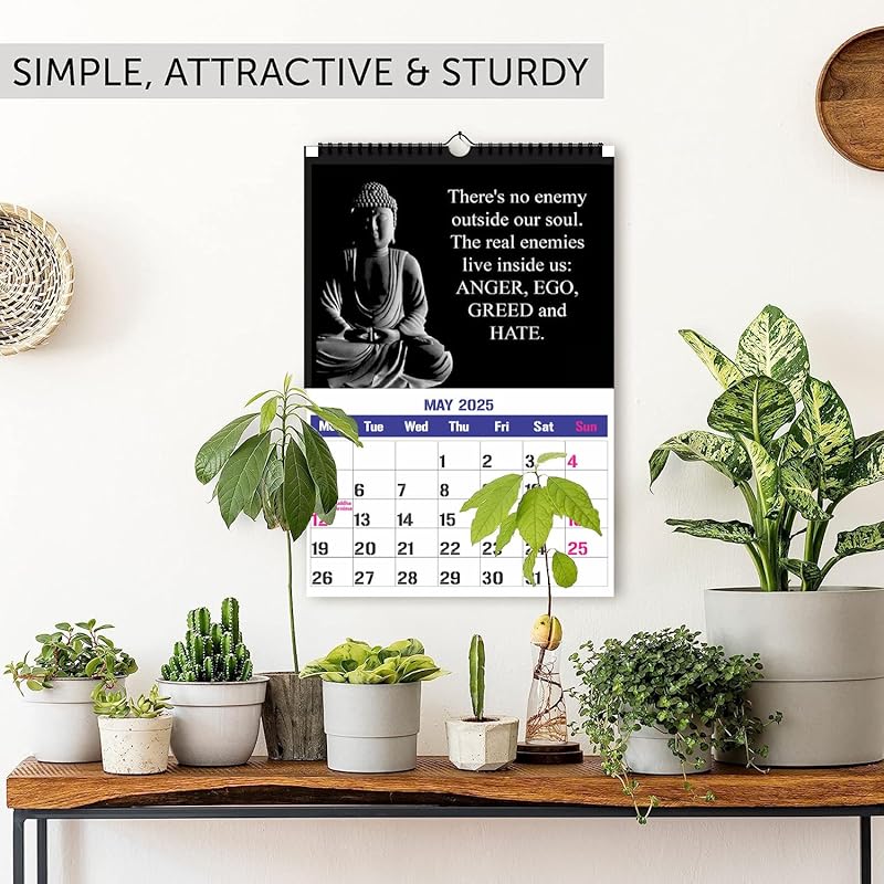 

Accuprints Buddha 2025 Wall Hanging Calendar And Planner (12 X 18 Inches) Paper -130 Gsm 14 x 20 белый