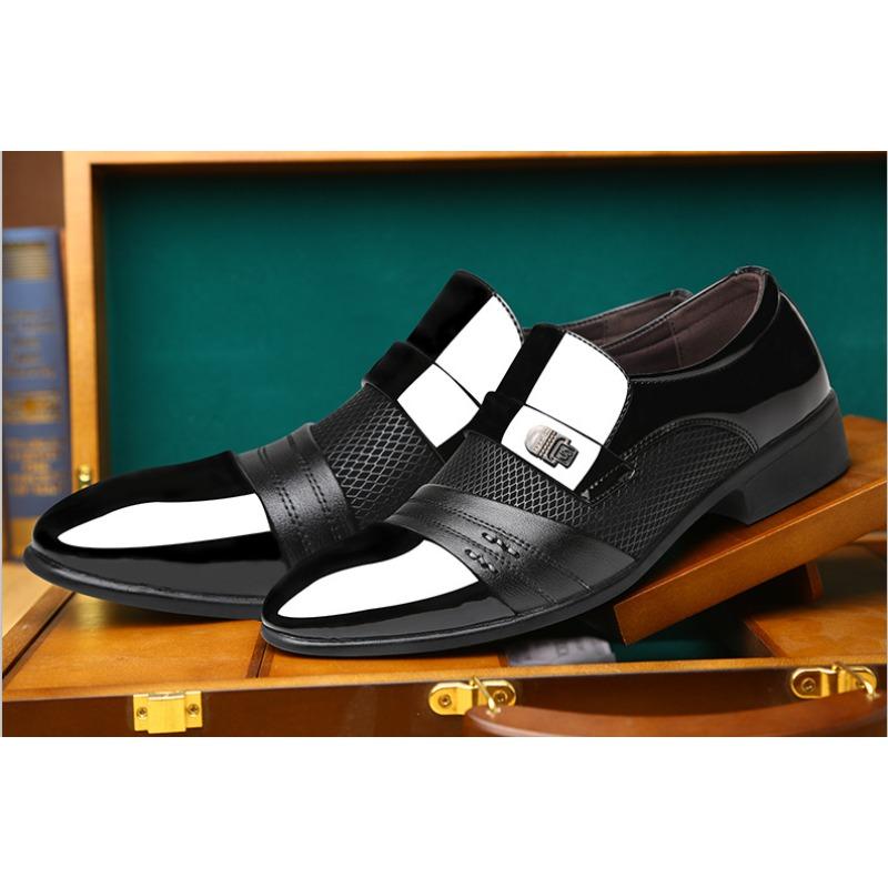 Fashion Men Casual Leather Shoes Fashion Pointe Dress Shoes Luxury Loafers Classic Business Formal Shoes for Men Slip On Oxford Footwear