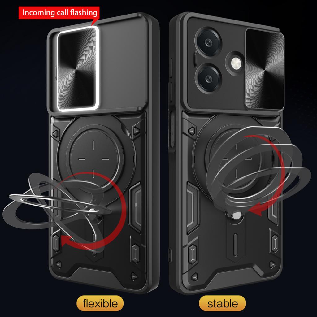 Protective Cover For OPPO A40 A40M A60 A80 5G A3 Pro A3x Case Ring Stand Holder Lens Protection Shockproof Fundas Coque Capa