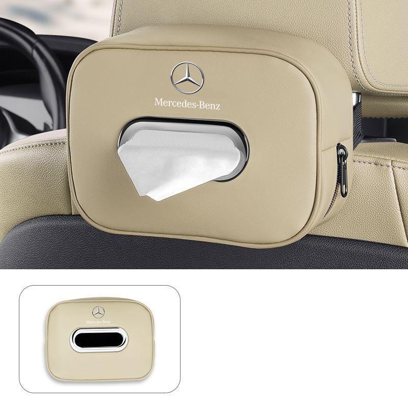

Leather Car Seat Tissue Box Storage Bag Tool For Mercedes Benz A B C E S Class CLA CLS SLK GLA GLC GLB GLK AMG W204 W205