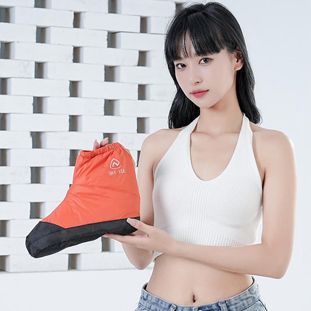 Winter Down Booties Ultralight Thermal Boots Covers Windproof Waterproof for Winter Outdoor Camping Hiking