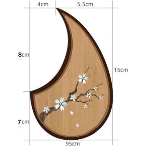 Safe domestic shipping! Japanese-style cherry blossom pickguard for acoustic and electric guitars. Convenient sticker-type design.