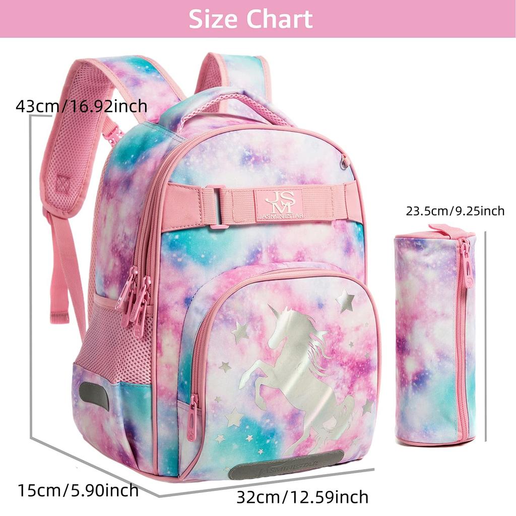 3PCS Creative Fashion Schoolbag Cute School Backpack Kids Waterproof Cartoon Pattern Unicorn Dinosaur School Bags For Girl Boy