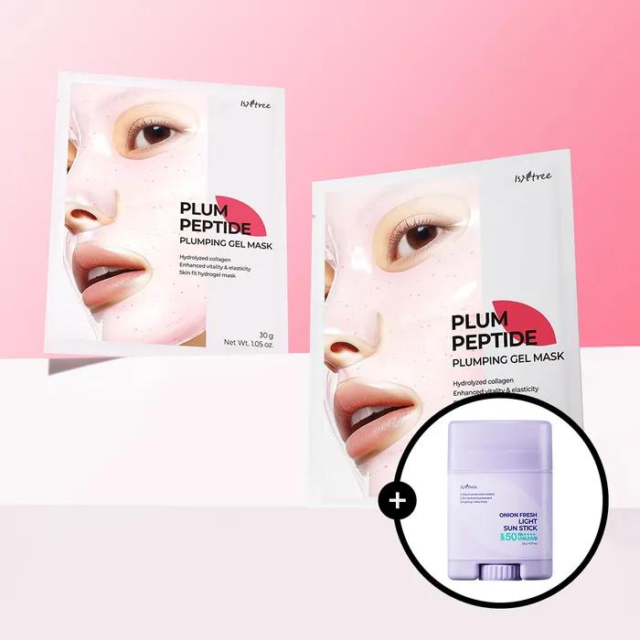 [Gift Recommendation] [Double Set] Plum Peptide Plumping Gel Mask 8 Sheets (Free Sun Stick)