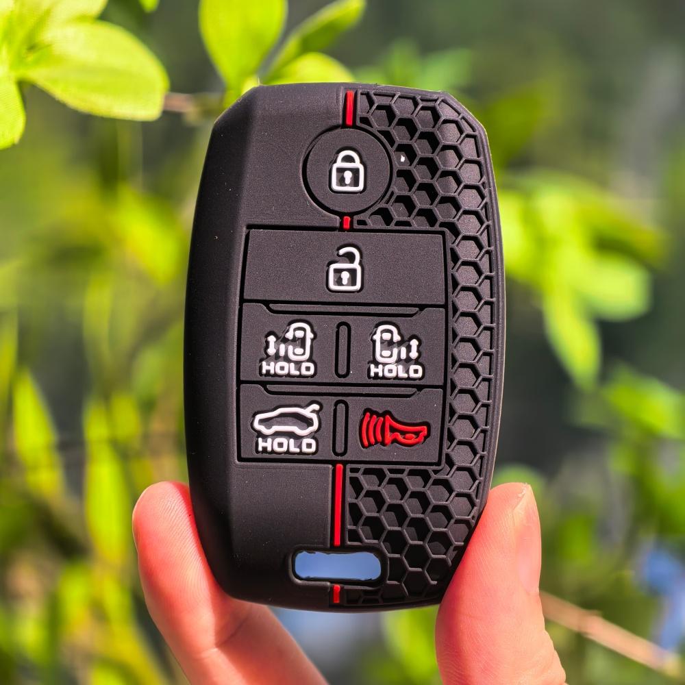 New 6 Buttons Silicone Car Remote Card Key Case Cover Shell Fob for Kia Sedona/Grand/Carnival/Sorento L580 Accessories Box