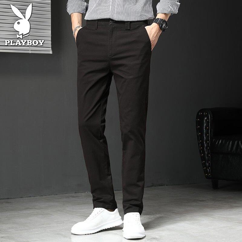 PLAYBOY Men's Straight-Leg Casual Business Pants