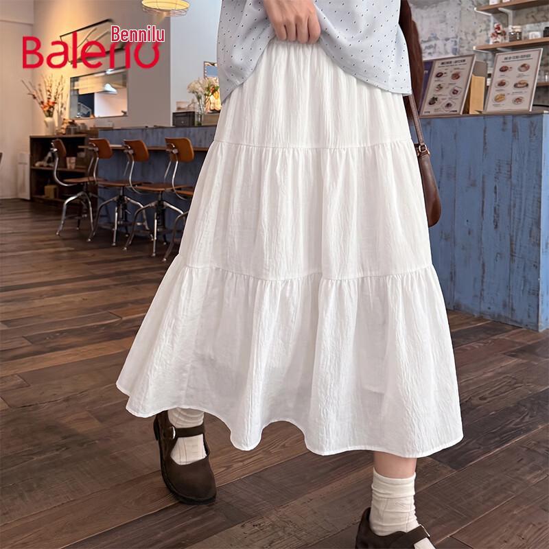 Baleno Textured Cake Pleated A-Line Skirt One Size