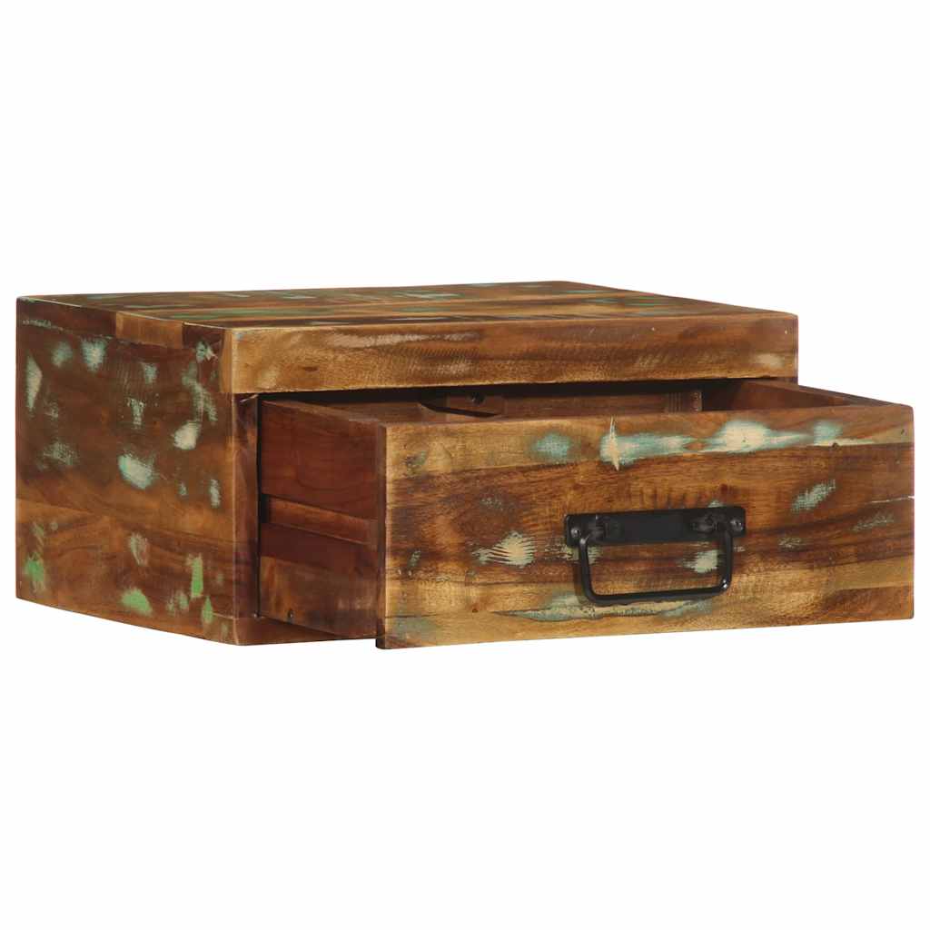 Wall Mounted Nightstands (2 pcs) Solid Reclaimed Wood