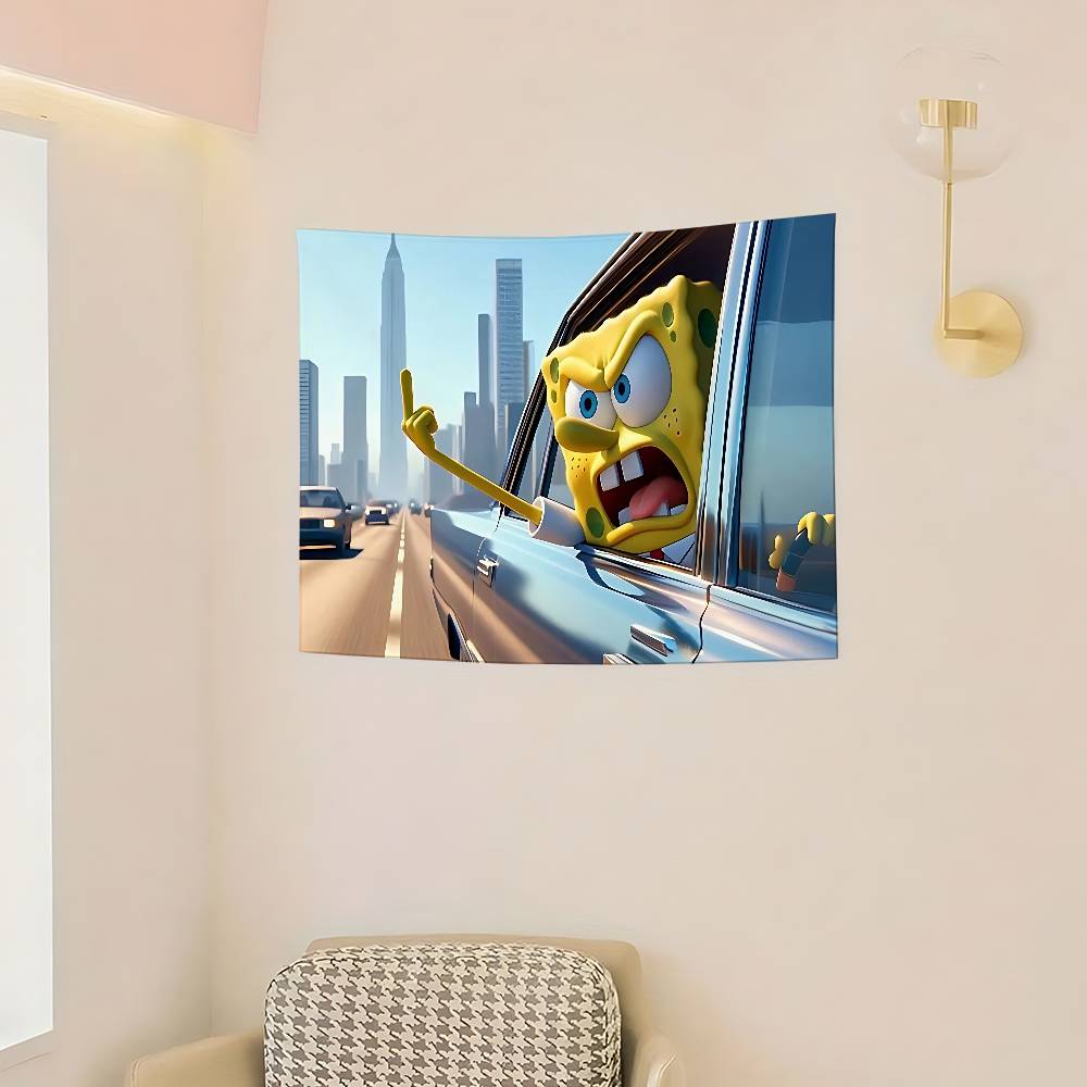 AnimeSSpongeabBobsCute Flags Room Decor Outdoor Decors Personalized Items Flags For Bedrooms Home Funny