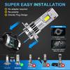 MAXGTRS 2PCS Canbus H7 H8 H11 LED 30000LM Super Bright Headlights 9005 HB3 9006 HB4 9012 HIR2 Led Lamp with Double Turbo Fan