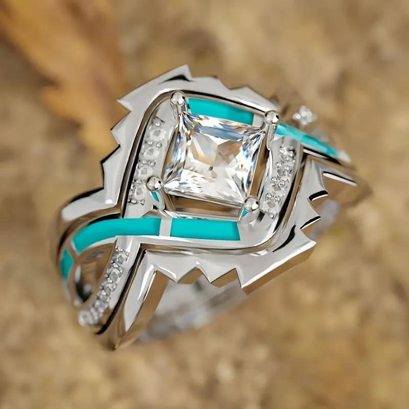 Gorgeous Luxury Rings for Women Wedding Engagement Accessories Unique Female Ring Fashion Jewelry Gifts