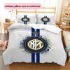 Set Copripiumino Trapuntato con Fantasia FC Internazionale Milano Decorazione per la Casa Regalo (1 * copripiumino + 2 * federe senza imbottitura)