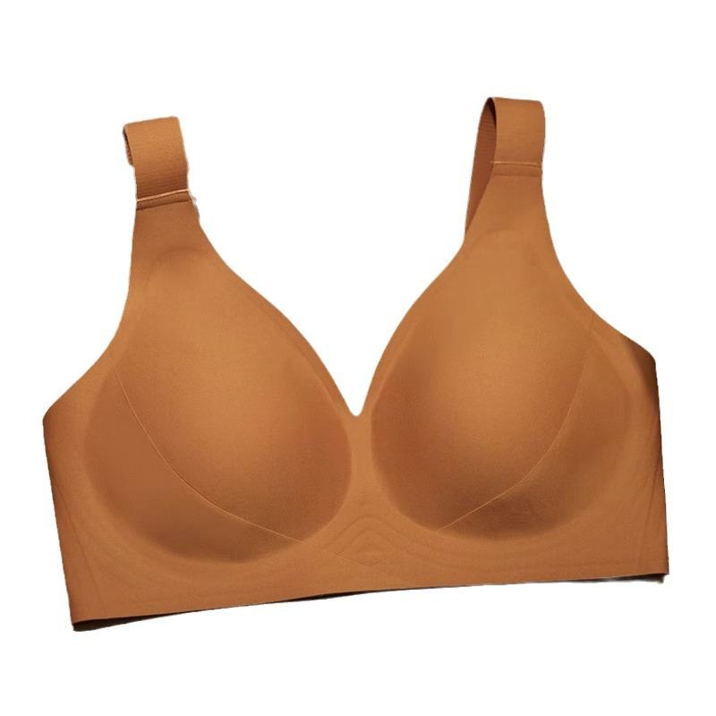 Large Cup Seamless Underwear Women's Big Breasts Show Small Breasts, No Steel Ring, Anti-sagging Large Size Full Cup Comfortable Bra Cover