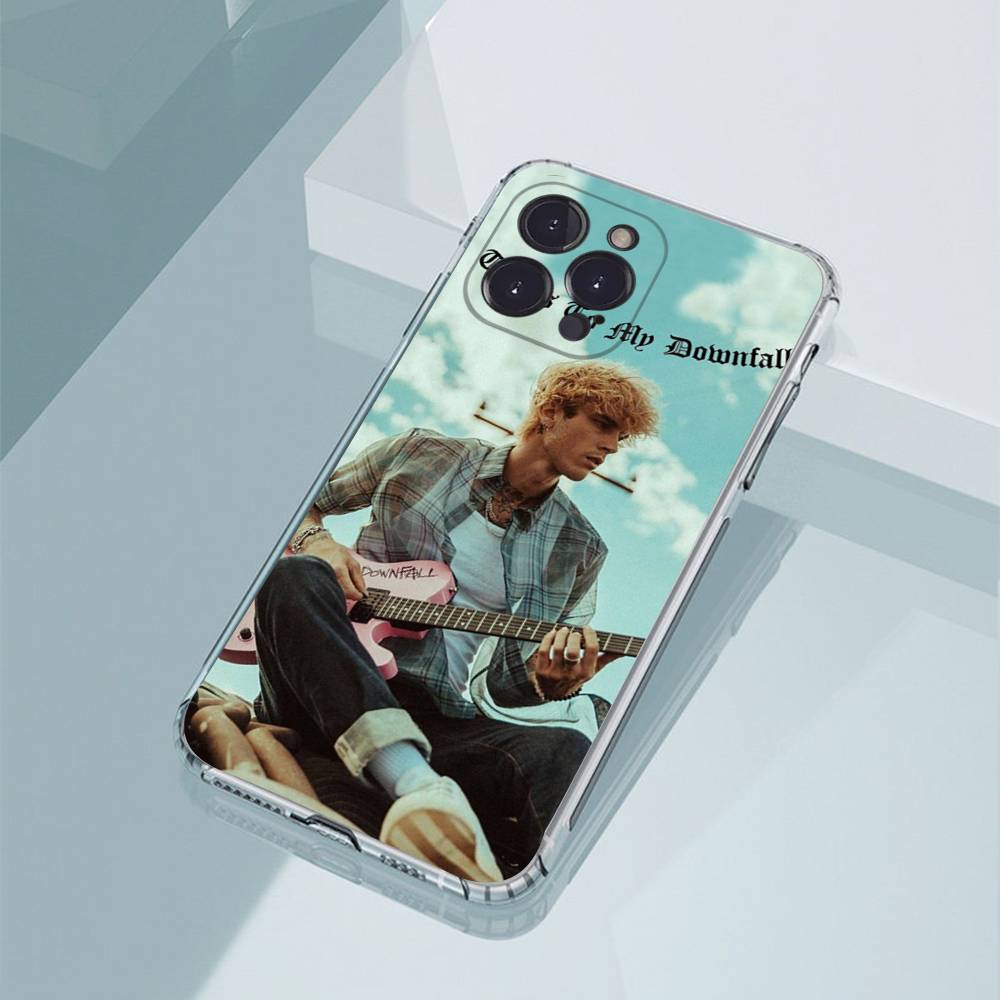 M-Machine Gun Kelly Phone Case For iPhone11,12,13,14,15,16,17,Plus,Pro,Max,Plus,Transparent Cover