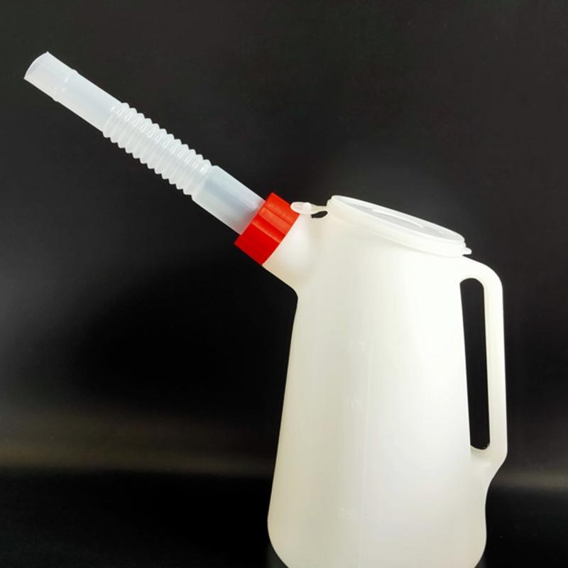 Practical Oil Pot 2/3/4 Liter Oil Measuring Jug for W/ Long Spout High Density Graduated Measuring Container for Motorcy