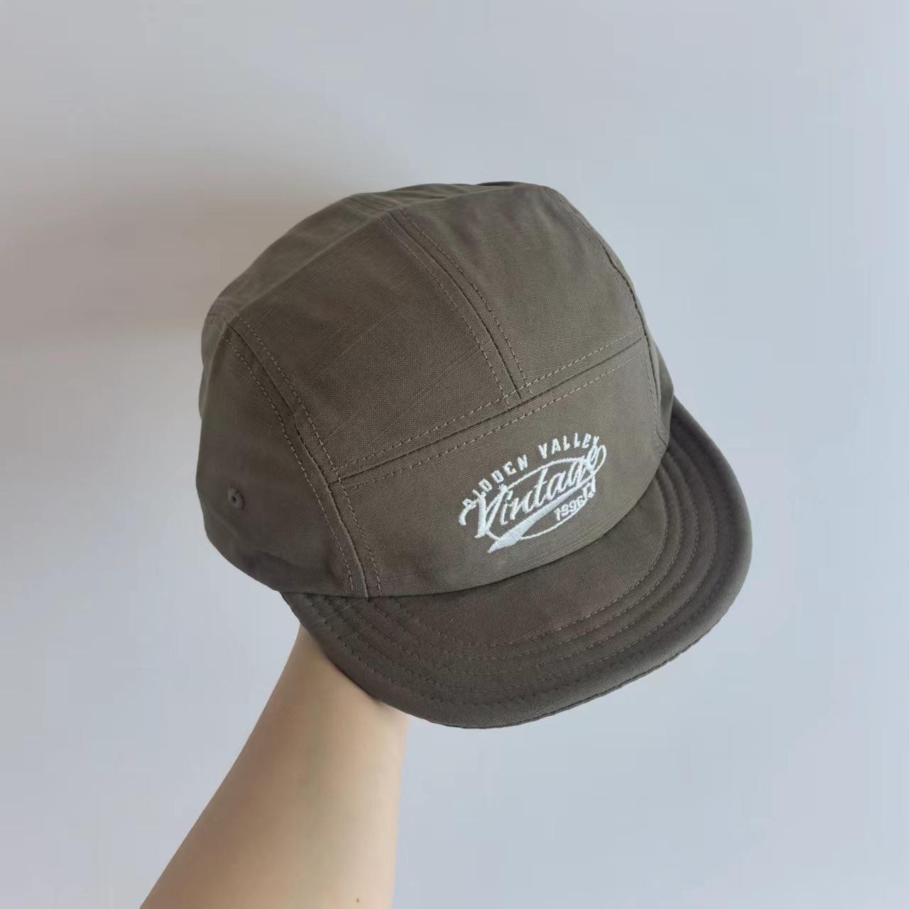 

Парная шляпа от солнца с короткими мягкими полями, модная кепка для отдыха на открытом воздухе, мужская бейсболка из пяти частей с антиполем для женщин M（56-58cm） армия зеленый