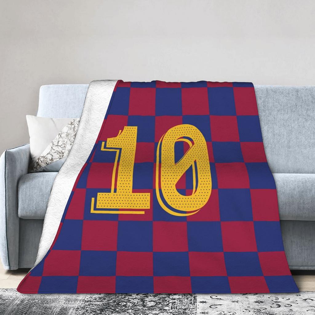 Argentina Number 10 Football Soccer Blanket Flannel Decoration Messied Portable Warm Throw Blanket for Home Couch Bedding Throws