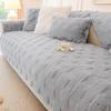 Rabbit Plush Net Solid Color Thicken Sofa Cushion Winter Padded Plush Cushion Non-slip Leather Sofa Cover New Cover Cloth Towel