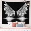 Tapestry aesthetics Black and white tapestry wall hanging, beautiful Trippy Boho fun hippie angel wings home decoration