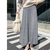 Women's Autumn and Winter Mid-length Wave Diamond Knit Half-body Skirt