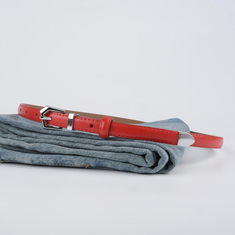 Slim Genuine Leather Belt with Jeans Casual Pants for Women, Versatile Dress, High-end Decorative Belt