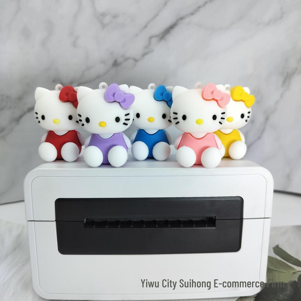 Cartoon KT Cat Keychain: Soft PVC Rubber Sanrio Bag Pendant DIY Accessory
