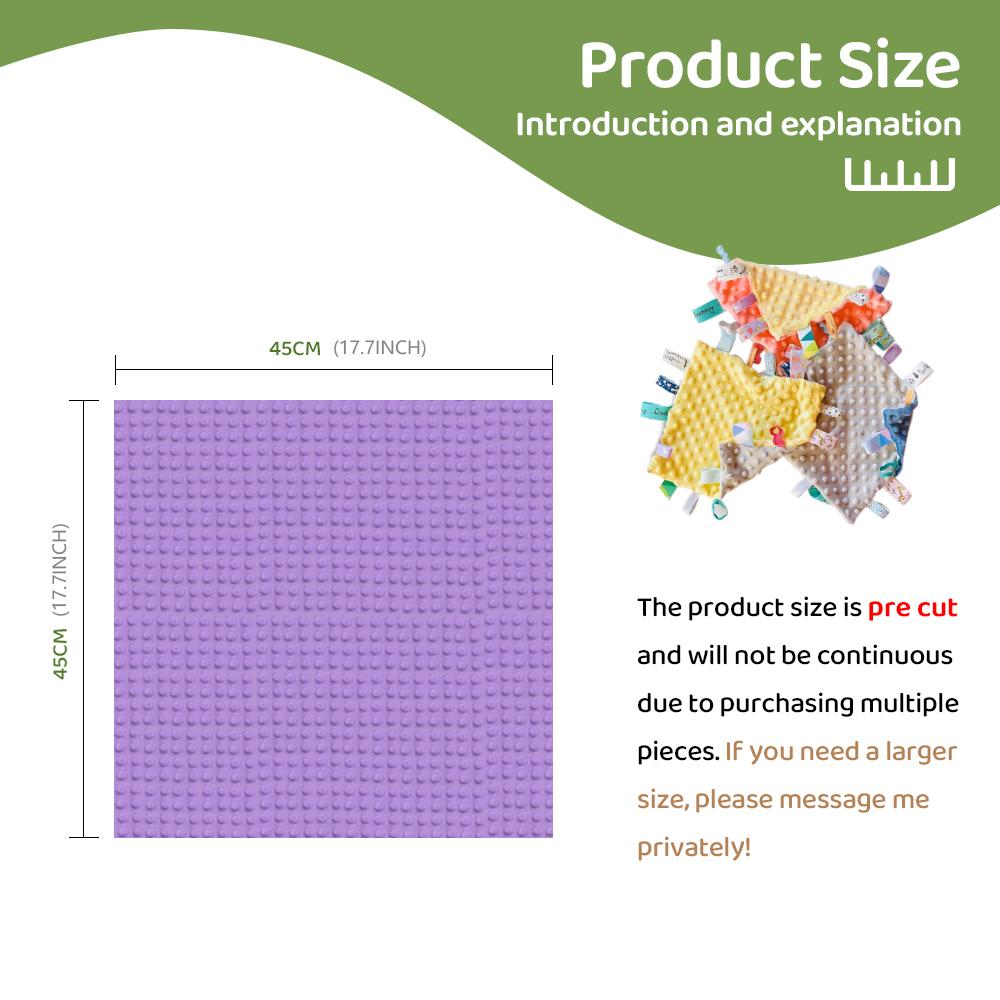 Minky Dot Fabric For Baby Comfort Blankets 1mm Pile Length Polyester Single Sided Swaddle Baby Crying Comfort Plush Fabric