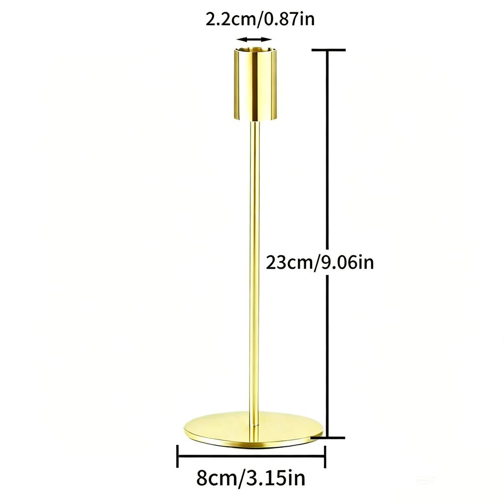 Retro Nordic-Style Wrought Iron European Candlestick for Christmas and Weddings