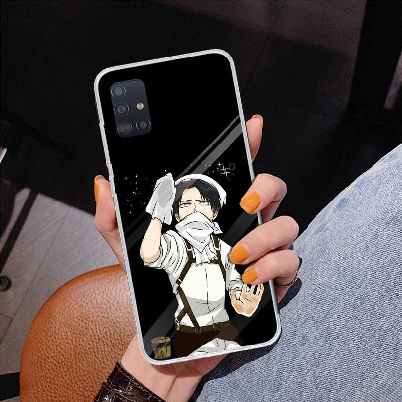Attack Levi Phone Case For Samsung Galaxy A52 A32 A22 A12 A51 A31 A50S A30S A20S A10S Note 20 Ultra 10 Plus S10 A72 A71 Galaxy A