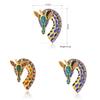 Animal Giraffe Brooch Jewelry With Colored Water Dazzling Crystals For Unisex Fashion Accessory