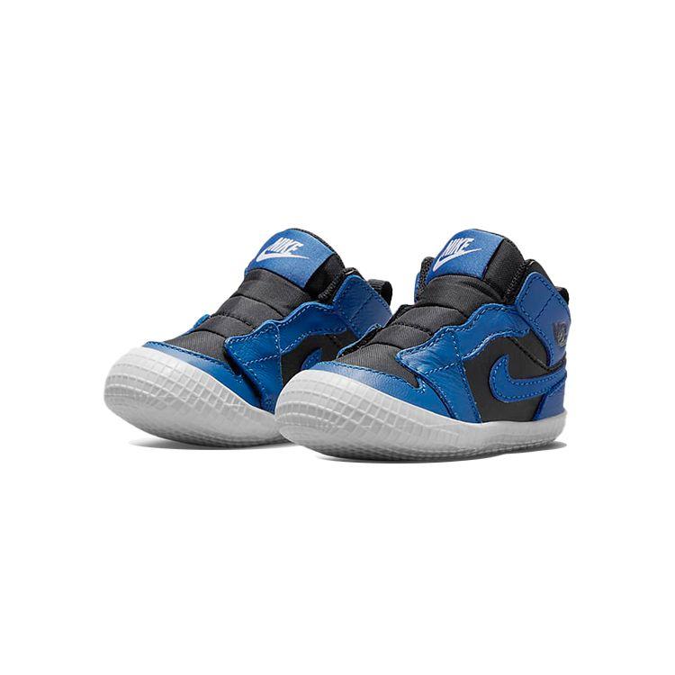 Air Jordan 1 Crib Bootie Dark Marina Blue Baby Sneakers White Black AT3745-404