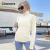 Cinemore Spring Autumn Women's Sweater Solid Oversize Casual Pullovers Warm Basic Long Sleeve Top O Neck Knitted Jumper Sweater