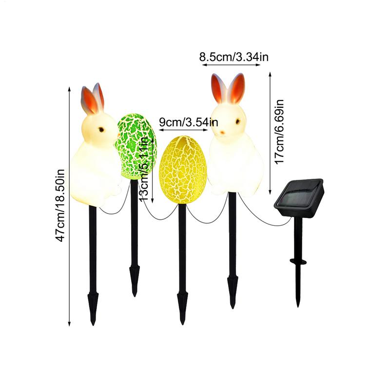 Luci Solari di Pasqua per Esterno Impermeabili Luci a Forma di Coniglio per Sentieri Decorazioni Pasquali Decorazioni Giardino Esterno Veranda Prato Decorazione per l'Ingresso