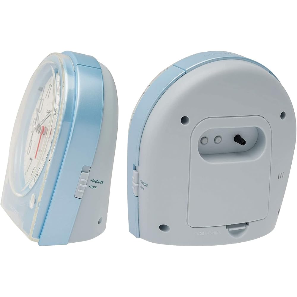 Casio Wave Ceptor Analog Radio-Controlled Alarm Clock, White/Light Blue, 14.9 X 14.2 X 8.2 Cm, TQ-580J-2JF