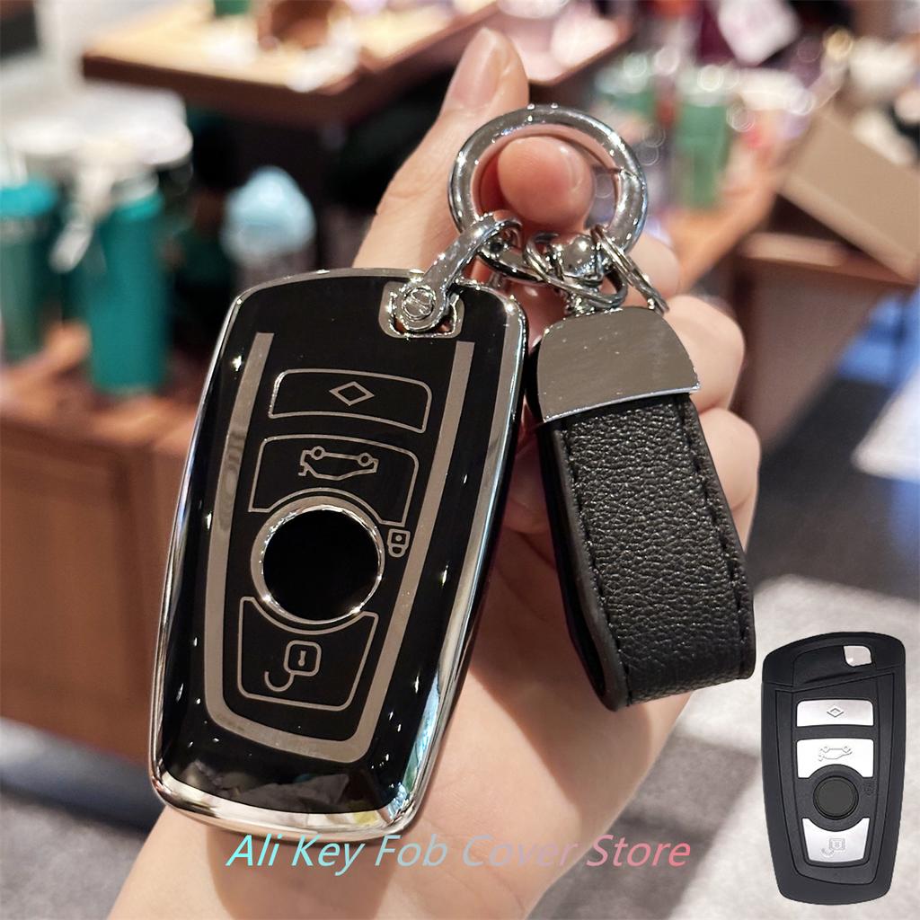 Key Fob Cover Keychain Lanyard for BMW 1 3 4 5 6 7 Series X3 X4 M5 M6 GT3 GT5 Keychain Keyless Entry Remote Case Holder