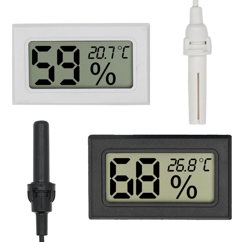 Mini Convenient Digital LCD Thermometer Sensor Hygrometer Gauge Refrigerator Aquarium Monitoring Display Humidity Detector