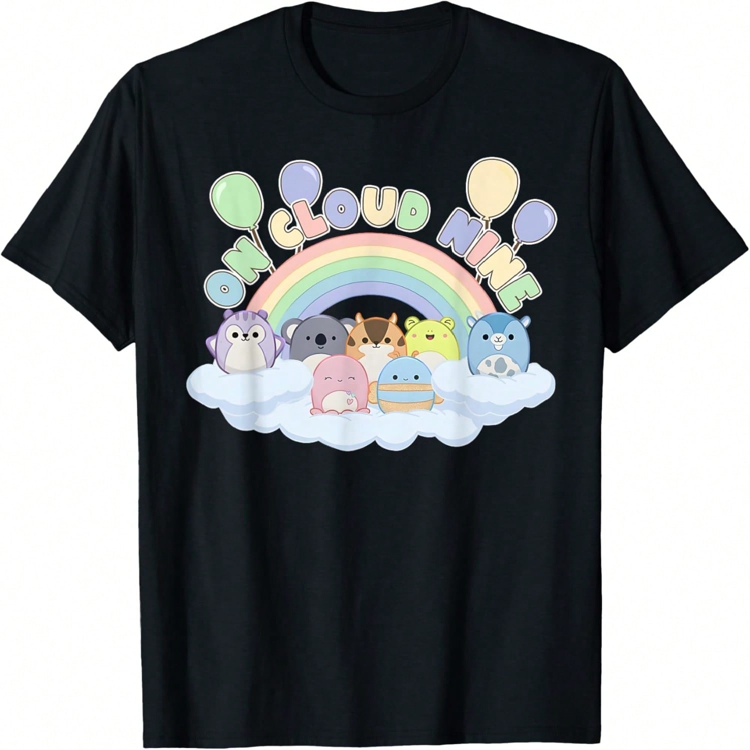 On Cloud Nine 9th Birthday Squish Squad Mallow Girls Kids T-Shirt S разноцветный
