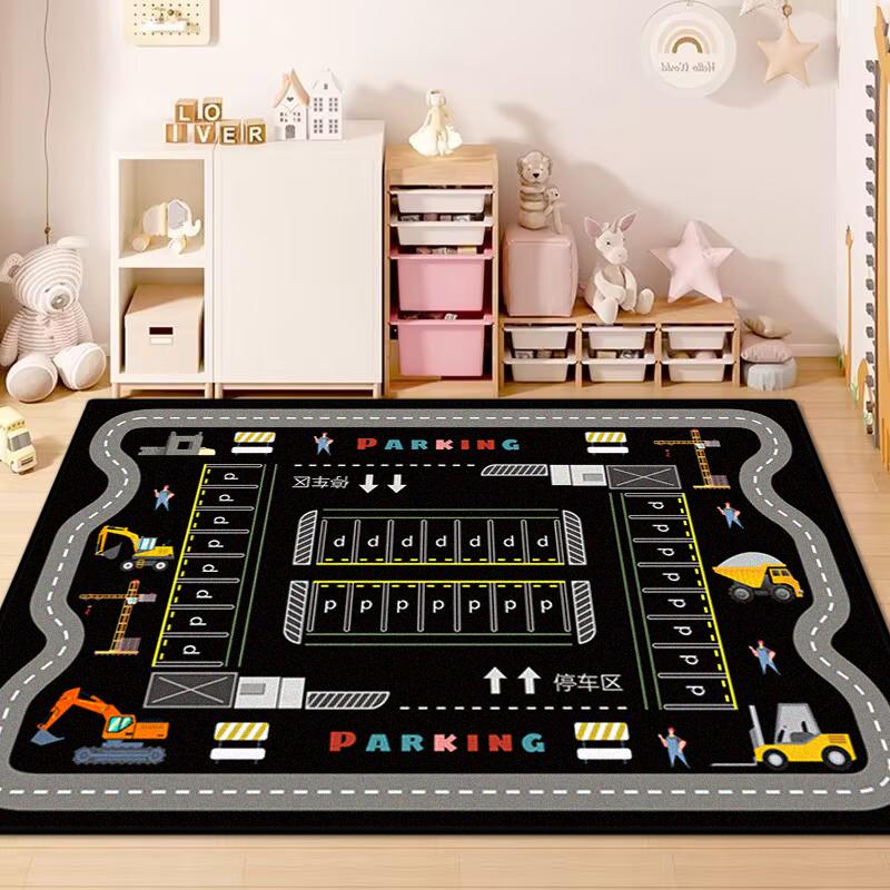 Cartoon Transportation Carpet Living Room Large Area Rug Bedroom Easy To Store Children Game Room Carpets Soft Play Floor Mats