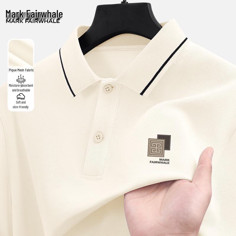 Mark Fairwhale Men's 2025 Summer Loose Fit Short Sleeve Polo Shirt