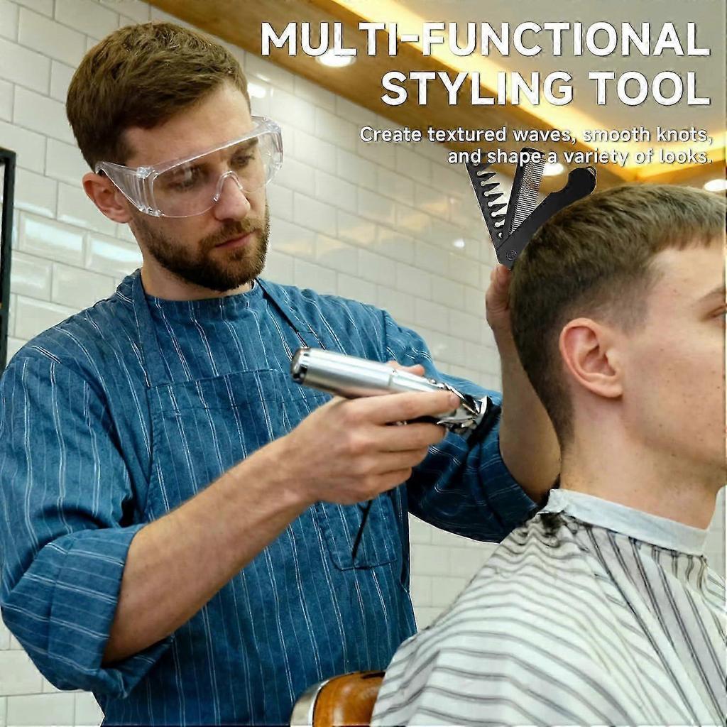 Texture Comb for Men, Voluminous Wide Tooth Comb for Fluffy & Textured Hairstyles, Gray