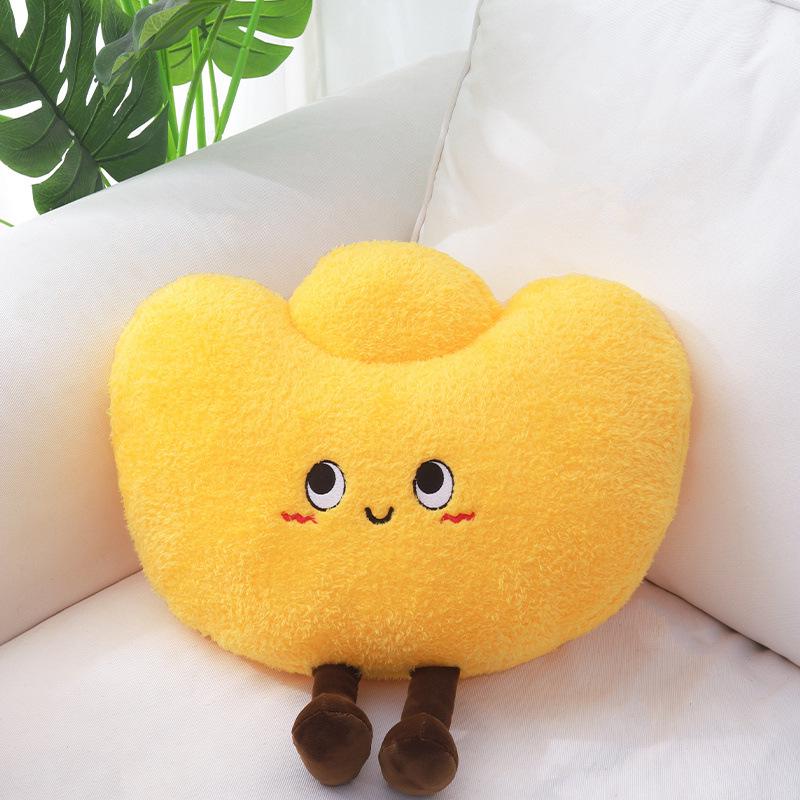 

2026 New Year Auspicious Wealth Pillow: Yuanbao, Gourd, and Goldfish Festive Cushion Ornament, Spring Festival Gift. See description for specific size (0.45kg)