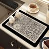 30*40cm Vintage Flora Printed Mud Absorbent Quickly Dry Heat Resistant Non-Slip Tableware Pad Dish Drying Mat Placemat Coffee Mat