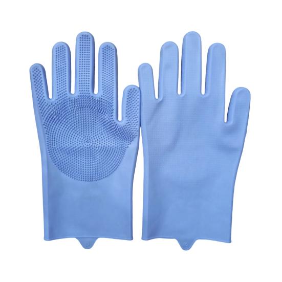 Pet Cleaning Gloves, Anti-Slip Pet Grooming Gloves, Silicone Soft Tooth Bathing Massaging Gloves, Multipurpose Glove for Pet Care And Household