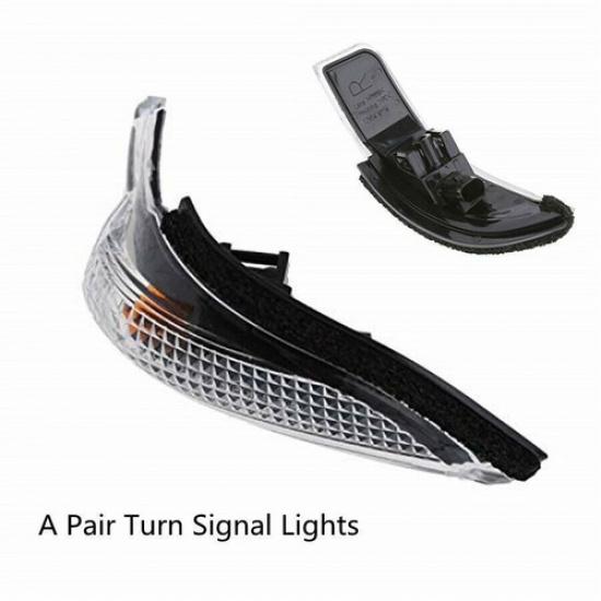 2Pcs Car Door Side Mirror Turn Signal Lens Lights For Toyota Corolla Camry Prius