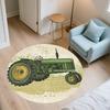 Farm Tractor Pattern Round rug,Carpet Rug for Living Room Bedroom Sofa Playroom Decor,Non-slip Floor Mat,Holiday Gifts and Birthday Gifts.
