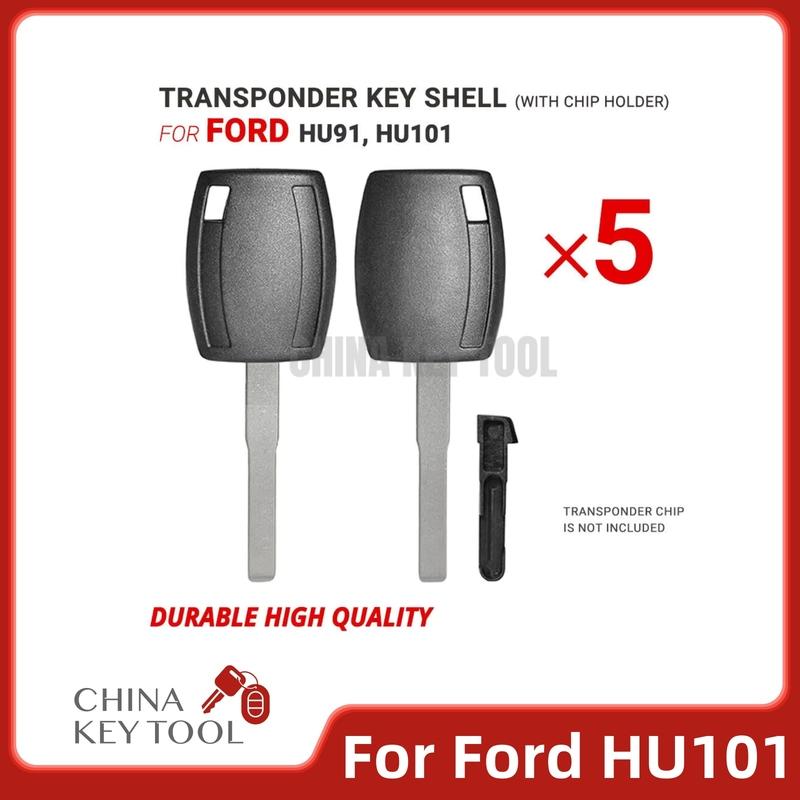 5x New Replacement Transponder Key Shell For  Ford HU94 HU101 With Chip Holder